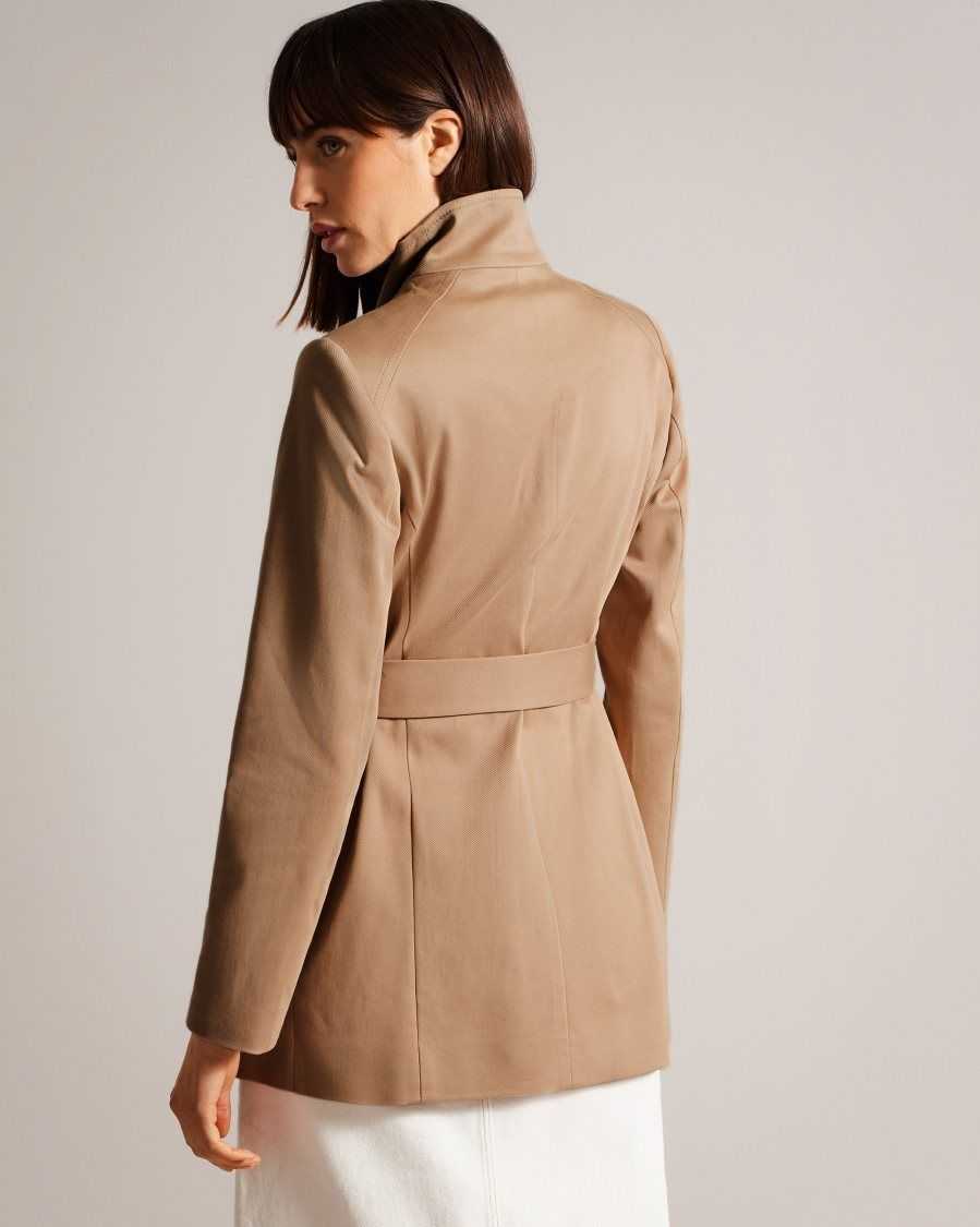 Ted Baker Rosiaas Short Wrap Trench Coat Brown-Tan | 0382756-JA