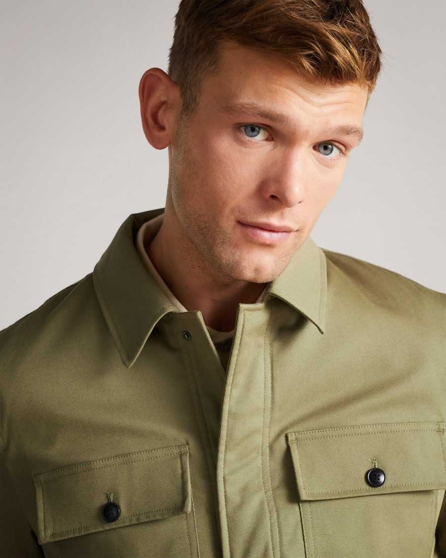 Ted Baker Roster Cavalry Twill Wadded Jacket Pale Green | 7826501-BU