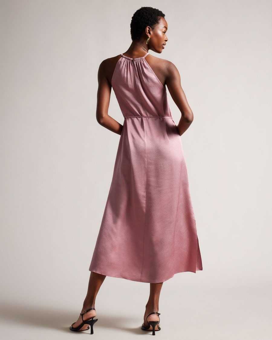 Ted Baker Roxieyy Halterneck Midaxi Dress Dusky Pink | 5089741-LC