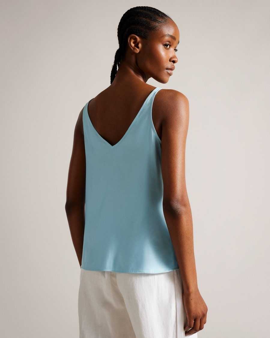 Ted Baker Rubiez Double Layer Effect Cami Sky Blue | 4862071-EP