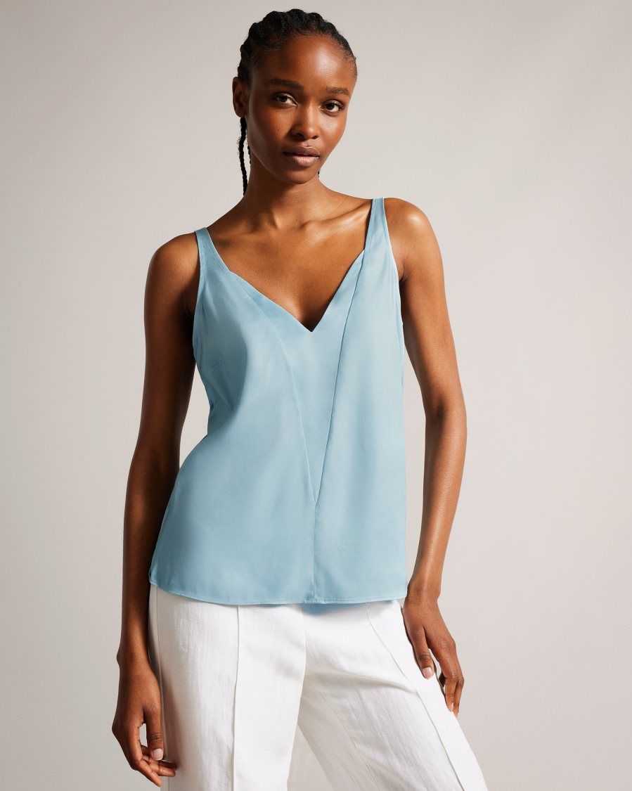 Ted Baker Rubiez Double Layer Effect Cami Sky Blue | 4862071-EP