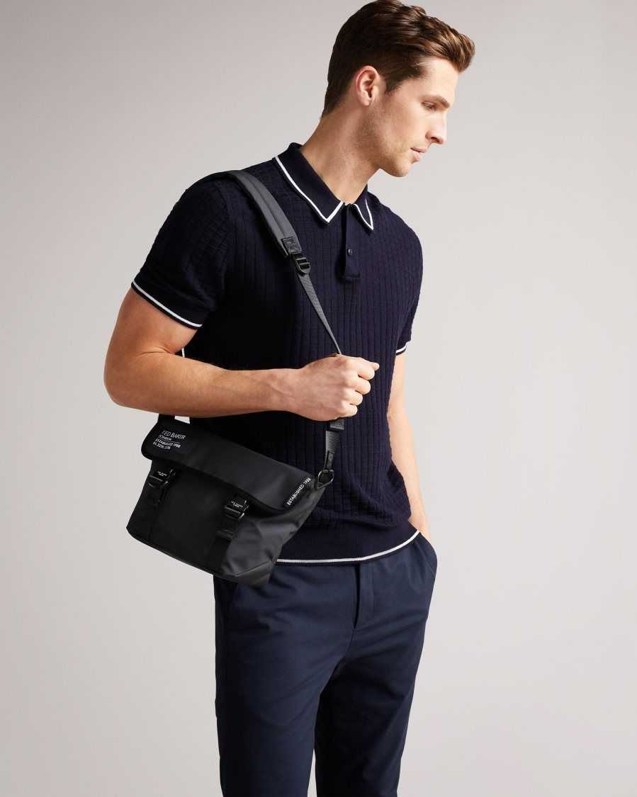 Ted Baker Running Rubberised Crossbody Bag Black | 5782960-SB