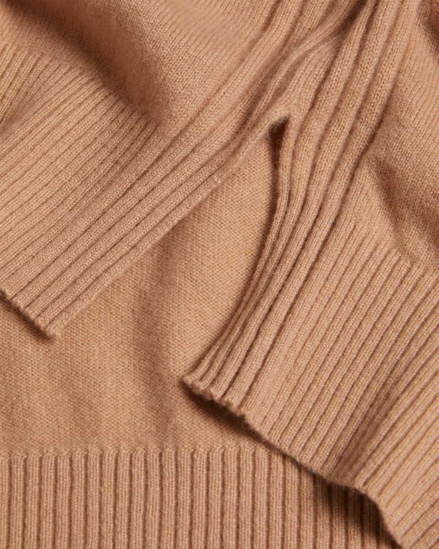 Ted Baker Ruthell Organic Cashmere Roll Neck Jumper Camel | 3258904-TV