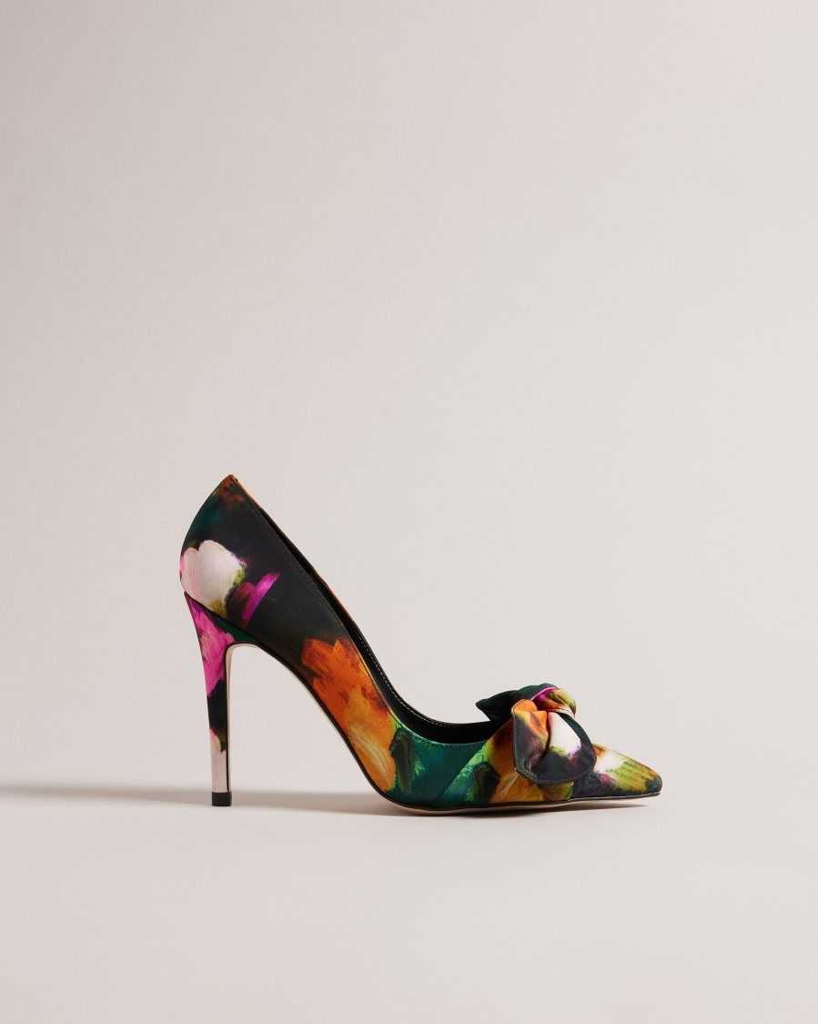 Ted Baker Ryoh Art Print Heeled Court Shoes Black | 0283549-GV