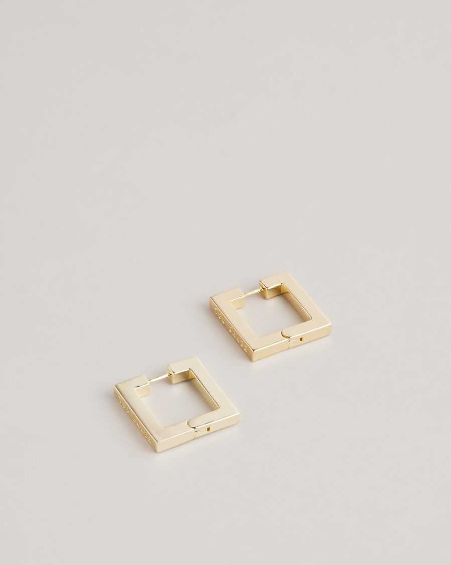 Ted Baker Saadiey Large Square Hinge Earrings Gold Colour | 5987462-SV