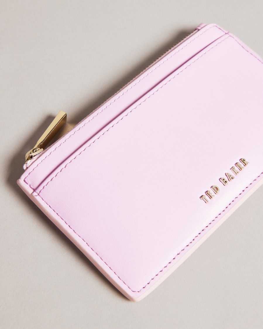 Ted Baker Samie Coated Zip Card Holder Light Pink | 9271384-DC