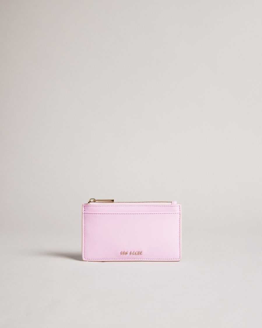 Ted Baker Samie Coated Zip Card Holder Light Pink | 9271384-DC