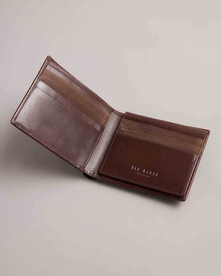 Ted Baker Sammed Folded Leather Wallet Brown-Chocolate | 1279803-ZH