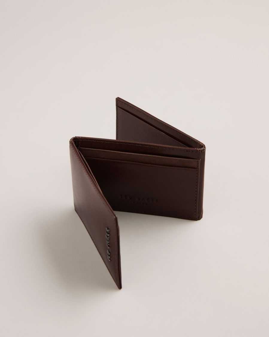 Ted Baker Sammey Folded Leather Card Holder Brown-Chocolate | 2678534-TR