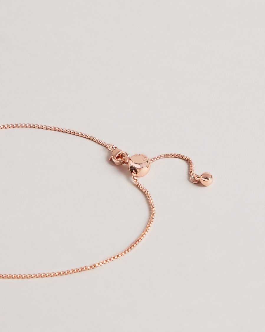 Ted Baker Sarroha Sparkle Heart Pendant Necklace Rose Gold Colour | 1647920-QC