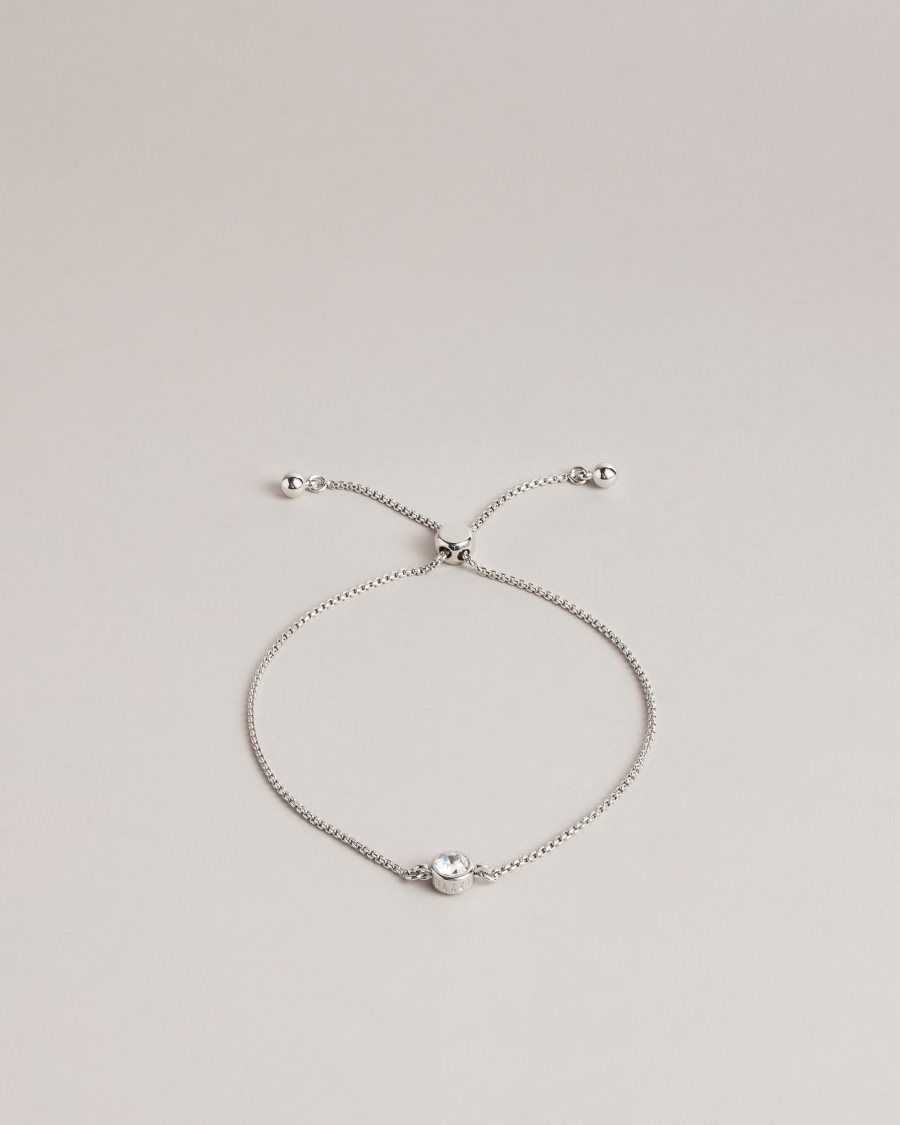 Ted Baker Sarsaa Crystal Charm Bracelet Silver | 7185302-XD