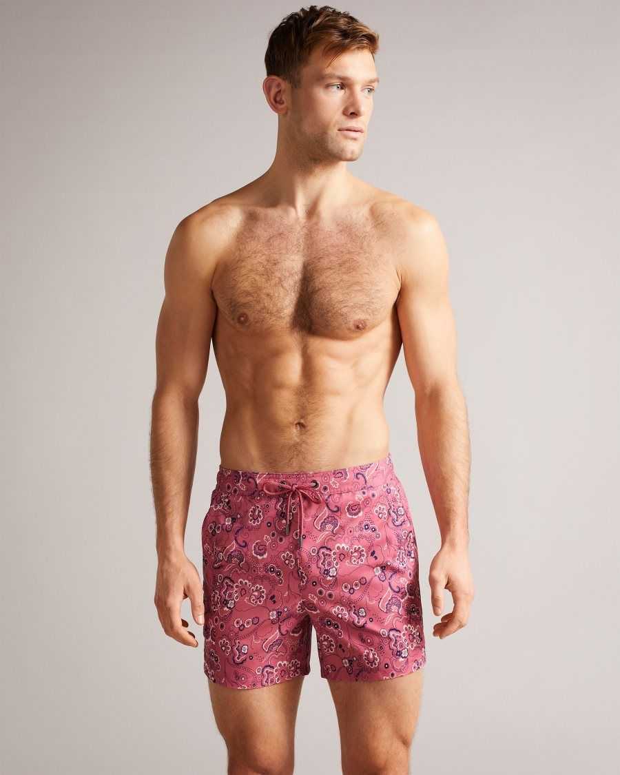 Ted Baker Seaward Paisley Printed Swim Shorts Pink | 0175928-XV