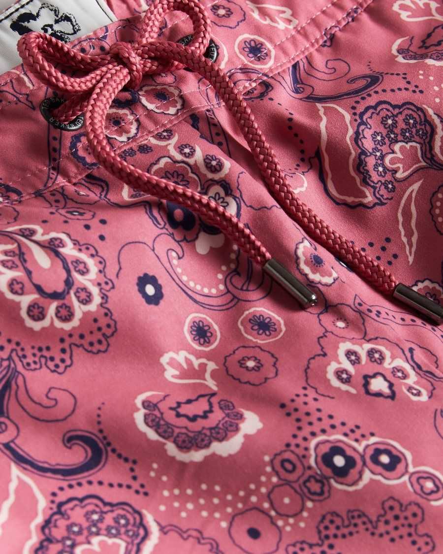 Ted Baker Seaward Paisley Printed Swim Shorts Pink | 0175928-XV