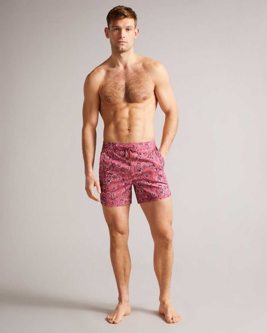 Ted Baker Seaward Paisley Printed Swim Shorts Pink | 0175928-XV