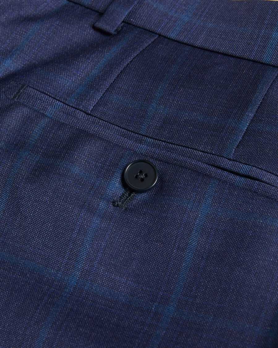 Ted Baker Sennetr Check Suit Trousers Blue | 1458972-DL