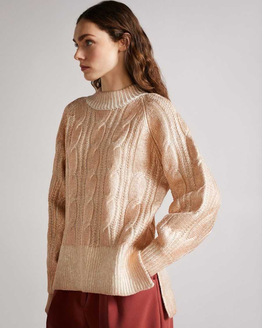 Ted Baker Sidonyy MIB Cable Knit Jumper Pink | 7209348-GP