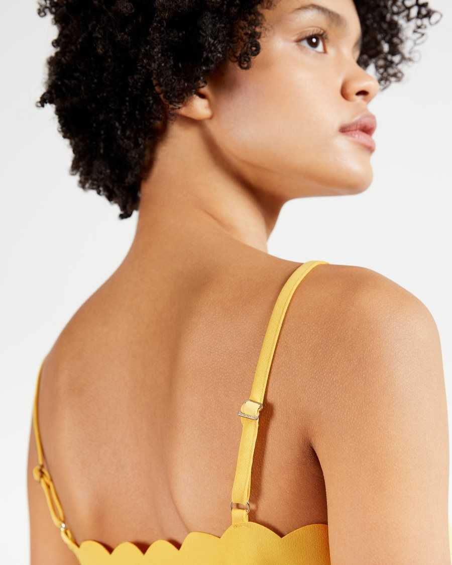 Ted Baker Siina Scallop Neckline Cami Top Yellow | 1570946-TC