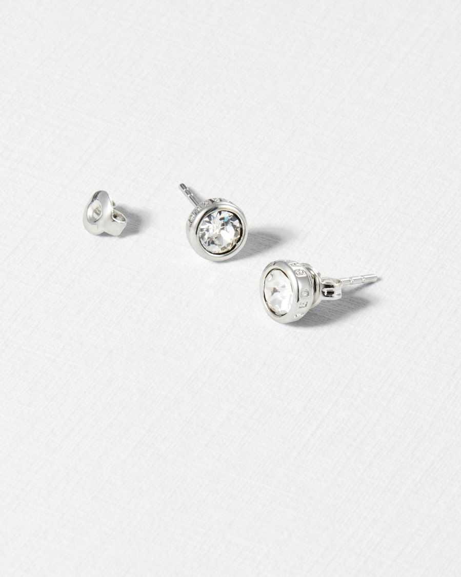 Ted Baker Sinaa Round Stud Earrings Crystal | 9304281-YM