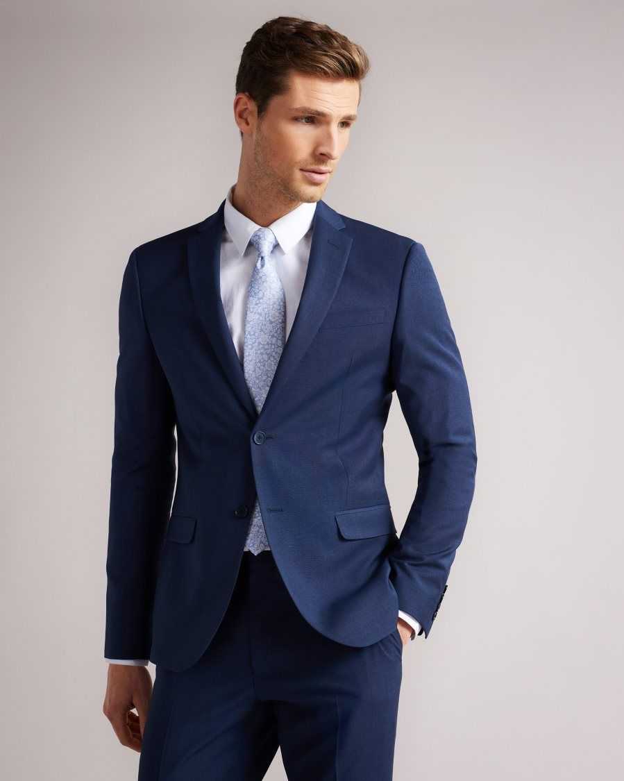 Ted Baker Sinjjs Slim Fit Plain Suit Jacket Dark Blue | 7813904-LV