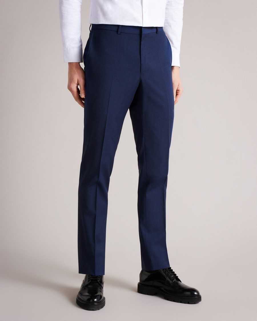 Ted Baker Sinjts Slim Fit Plain Suit Trousers Dark Blue | 8125470-VO