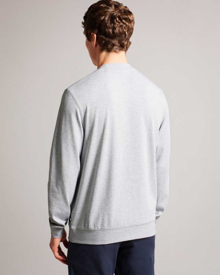 Ted Baker Sonics Long Sleeve Branded Jumper Grey-Marl | 4159382-XH