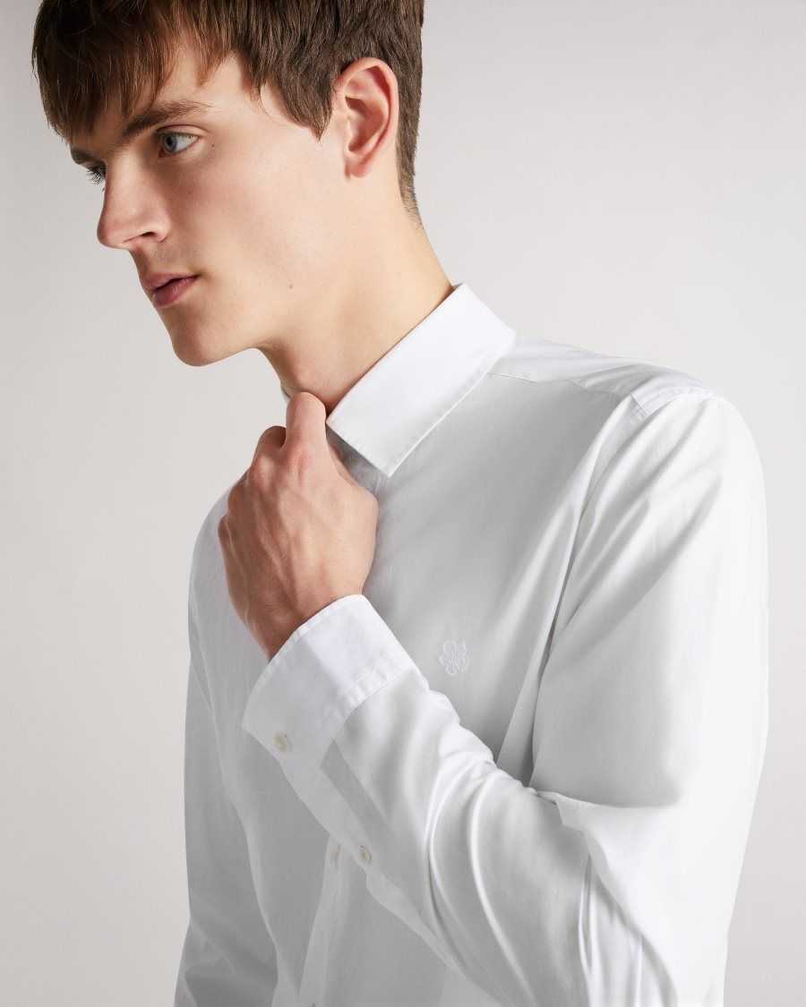 Ted Baker Sonikk Poplin Shirt White | 0651247-QT