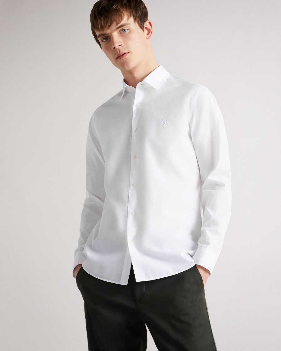 Ted Baker Sonikk Poplin Shirt White | 0651247-QT