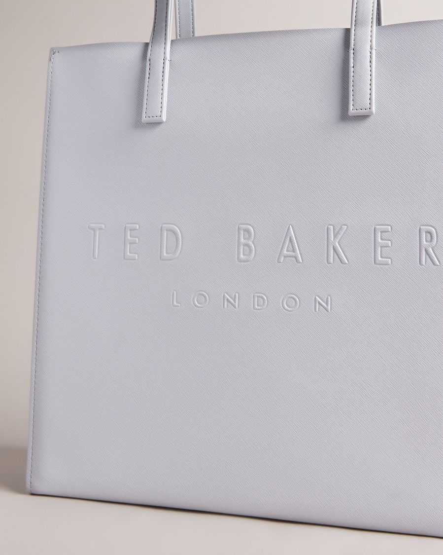 Ted Baker Soocon Large Crosshatch Icon Bag Light Grey | 0168475-CG