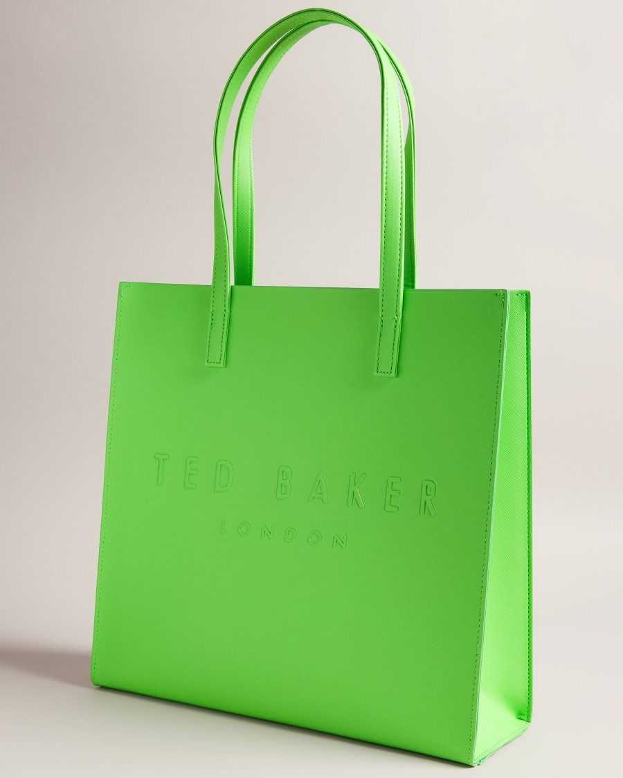 Ted Baker Soocon Large Crosshatch Icon Bag Green | 9761024-CQ