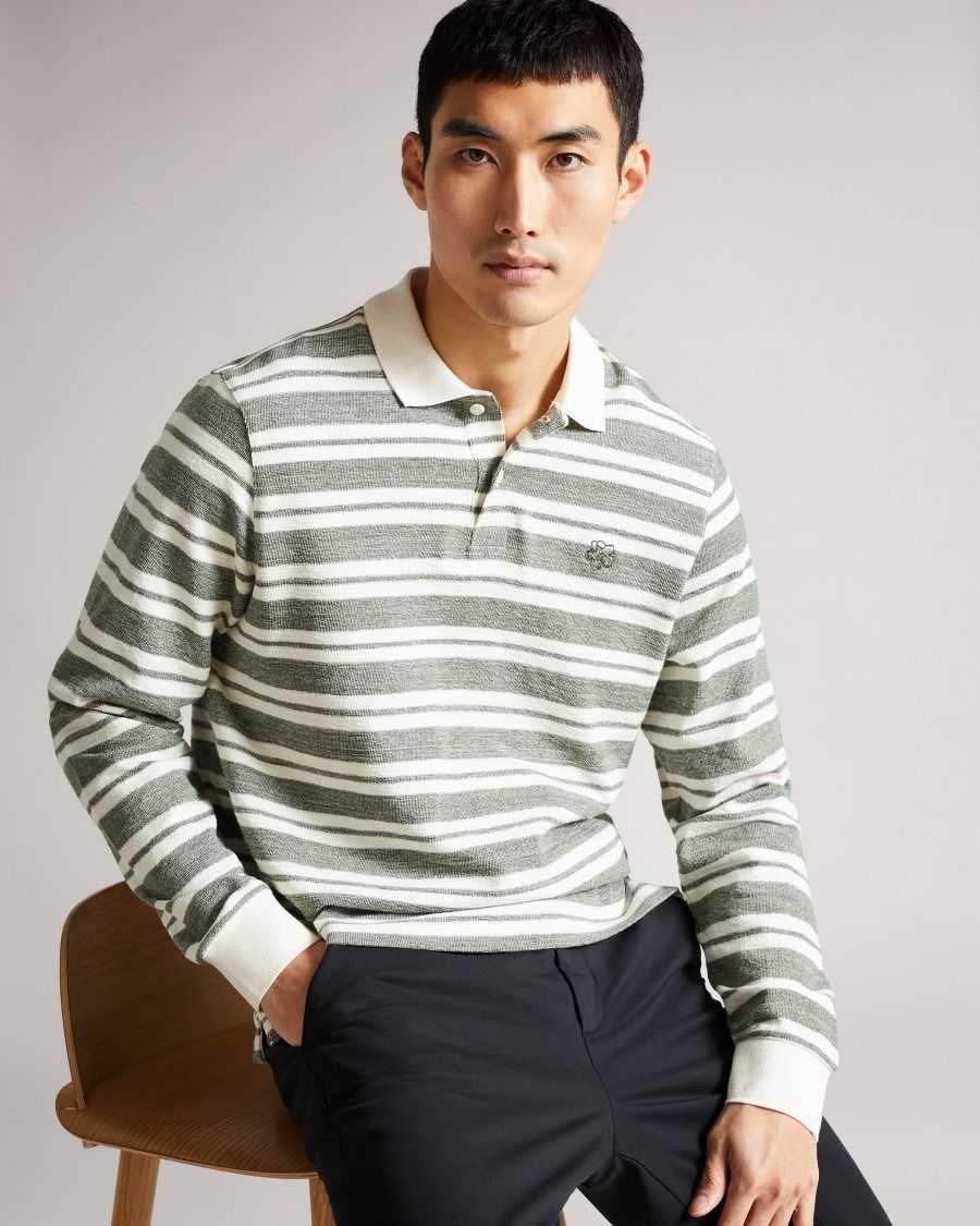 Ted Baker Stamhil Striped Polo Grey | 0863759-SK