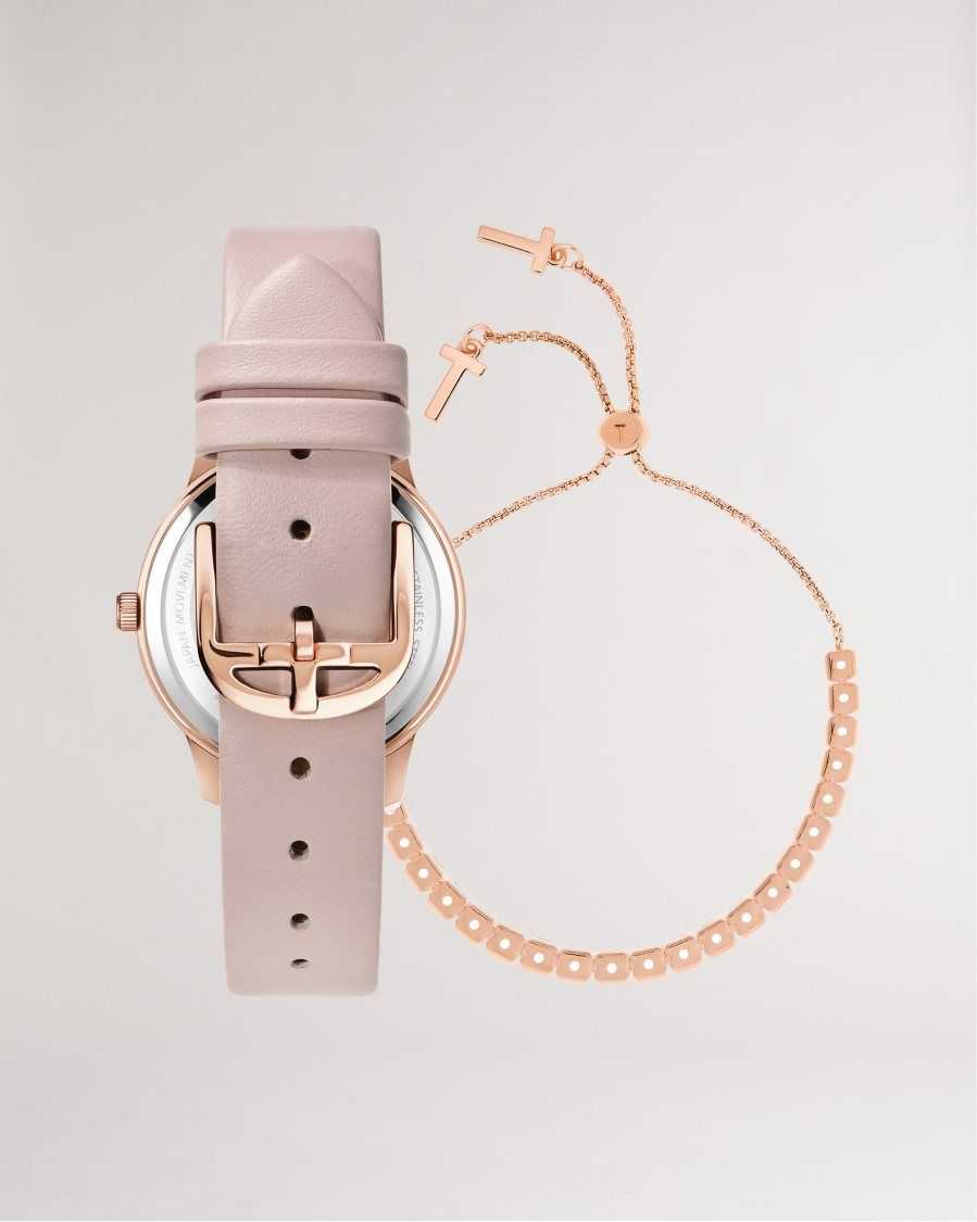 Ted Baker Starlim Star Watch And Bracelet Gift Set Pink | 2467385-MF