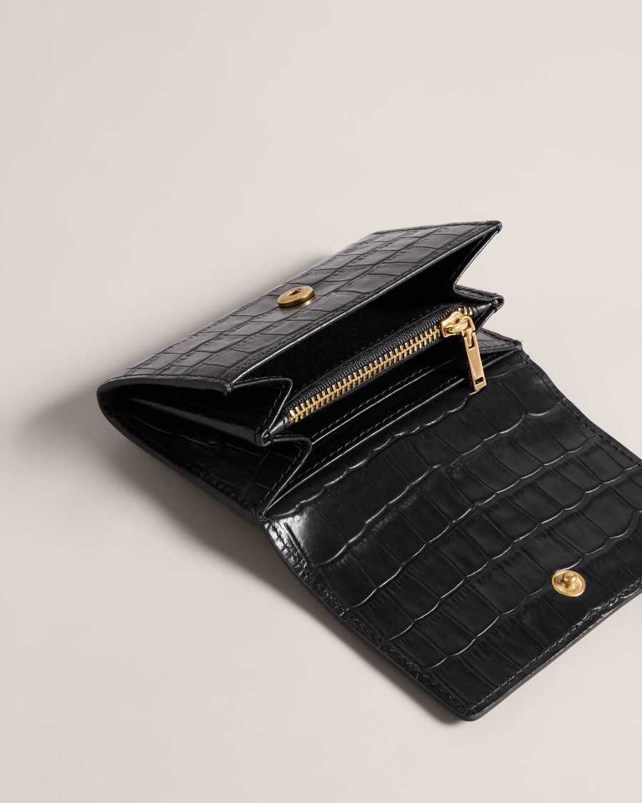 Ted Baker Sten Leather Imitation Croc Purse Black | 5284903-EQ