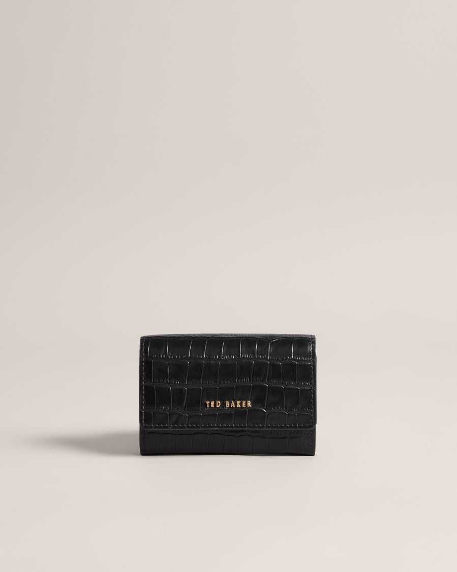 Ted Baker Sten Leather Imitation Croc Purse Black | 5284903-EQ