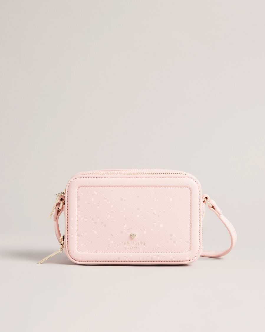 Ted Baker Stinah Heart Studded Small Camera Bag Pale Pink | 1208569-NO