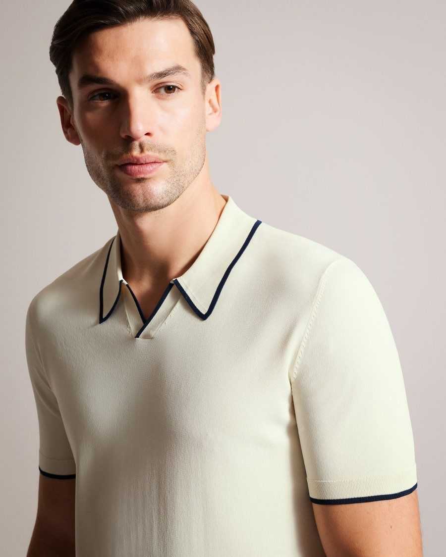 Ted Baker Stortfo Short Sleeve Rayon Polo Shirt Stone | 7952648-SJ