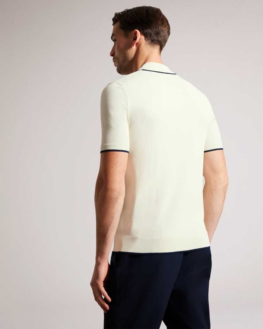 Ted Baker Stortfo Short Sleeve Rayon Polo Shirt Stone | 7952648-SJ