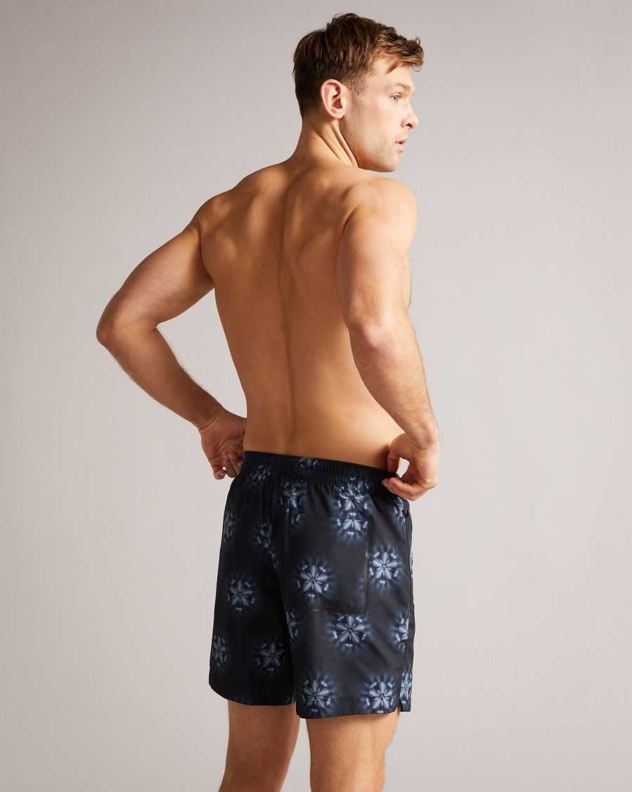 Ted Baker Strandd Circular Printed Swim Shorts Black | 9862371-VD