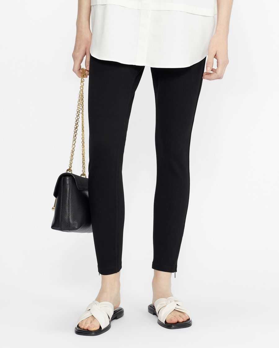 Ted Baker Strenti Skinny Zip Cuff Ponti Jeggings Black | 4610527-LJ