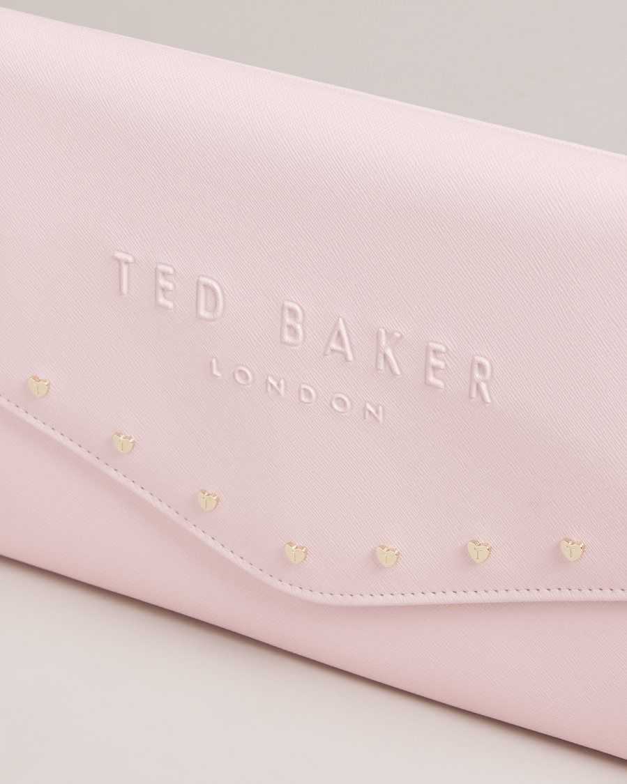 Ted Baker Studeli Studded Heart Clutch Pale Pink | 1850294-NP