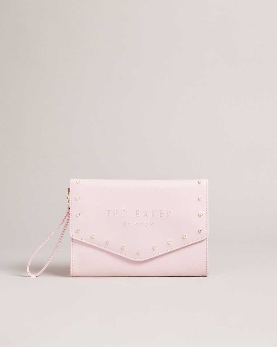 Ted Baker Studeli Studded Heart Clutch Pale Pink | 1850294-NP