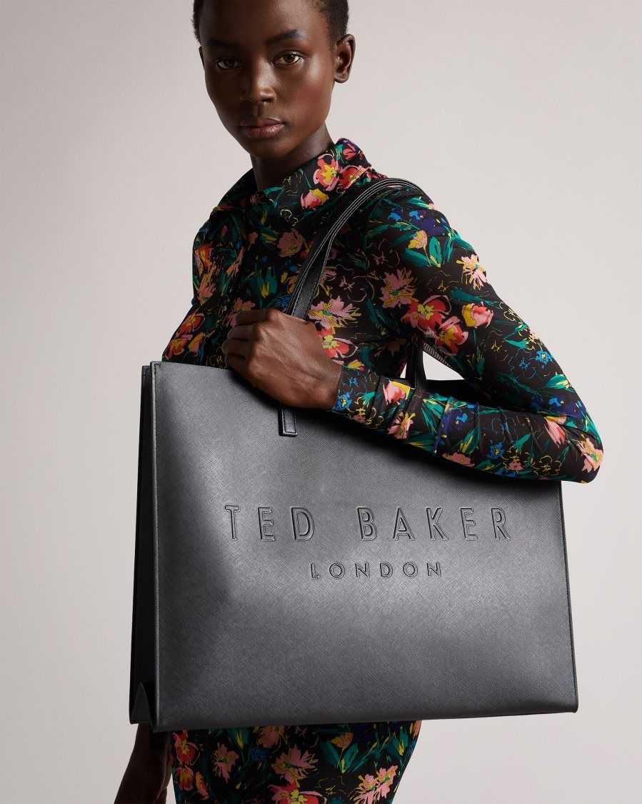 Ted Baker Sukicon Large Icon Bag Black | 5379612-AM