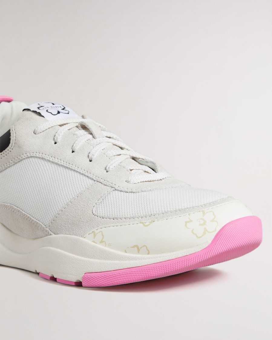 Ted Baker Tabbiy Magnolia Flower Chunky Trainer White | 4675390-ZI