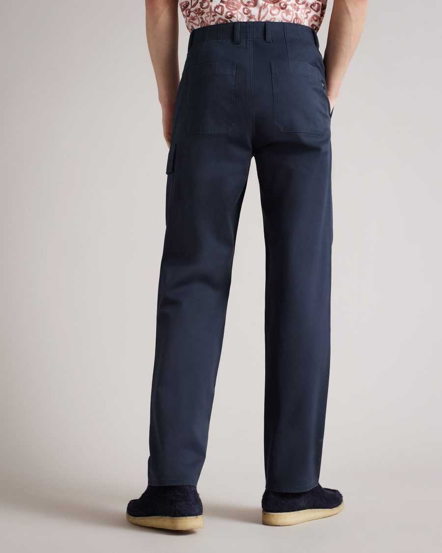 Ted Baker Tadlow Straight Fit Cargo Trousers Navy | 0269587-GO