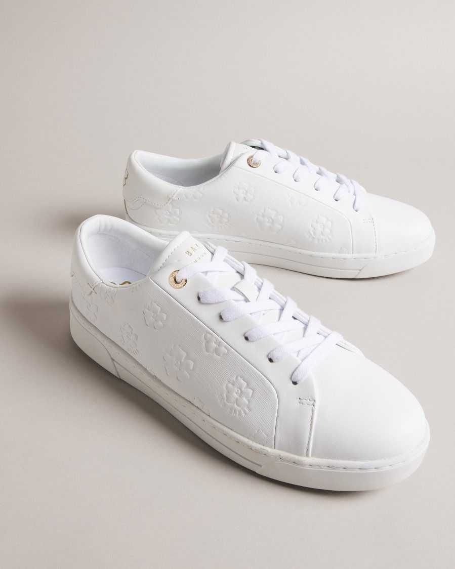 Ted Baker Taliy Magnolia Cupsole Trainers White | 9785143-LI