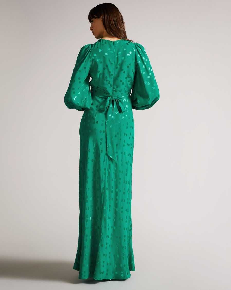 Ted Baker Tallyia Maxi Dress with Seam Detailing Medium Green | 5072419-KT