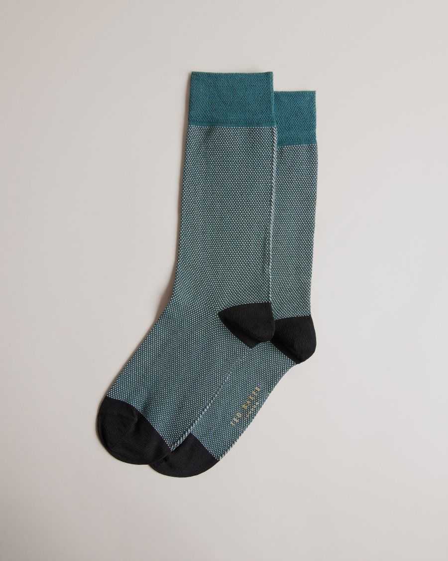 Ted Baker Tedtext Semi Plain Socks Medium Green | 7539142-BP