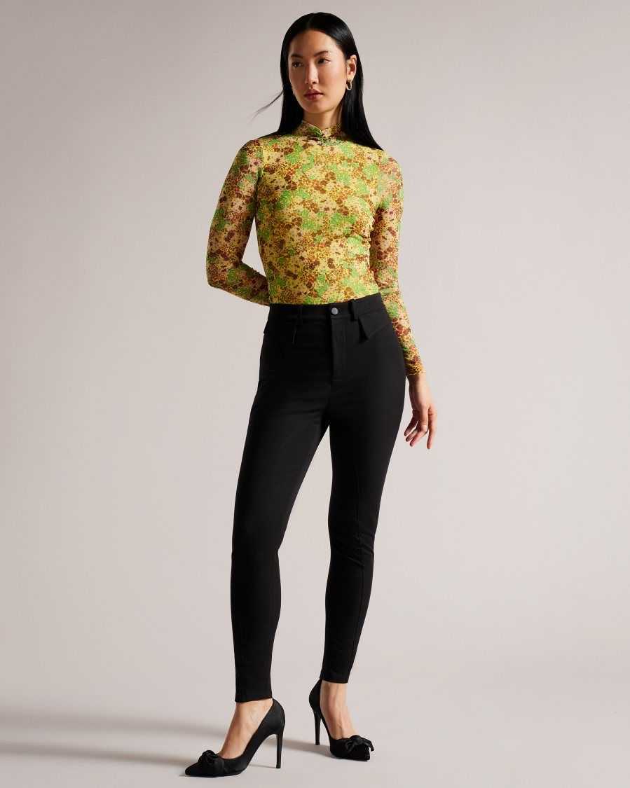 Ted Baker Tesia Panelled Trousers Black | 6178409-YV