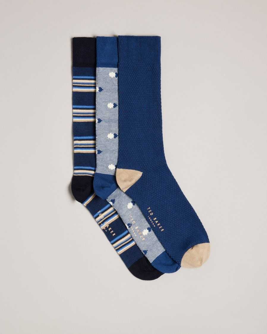 Ted Baker Thanks Three Pack Of Assorted Socks Assorted | 6013947-YR