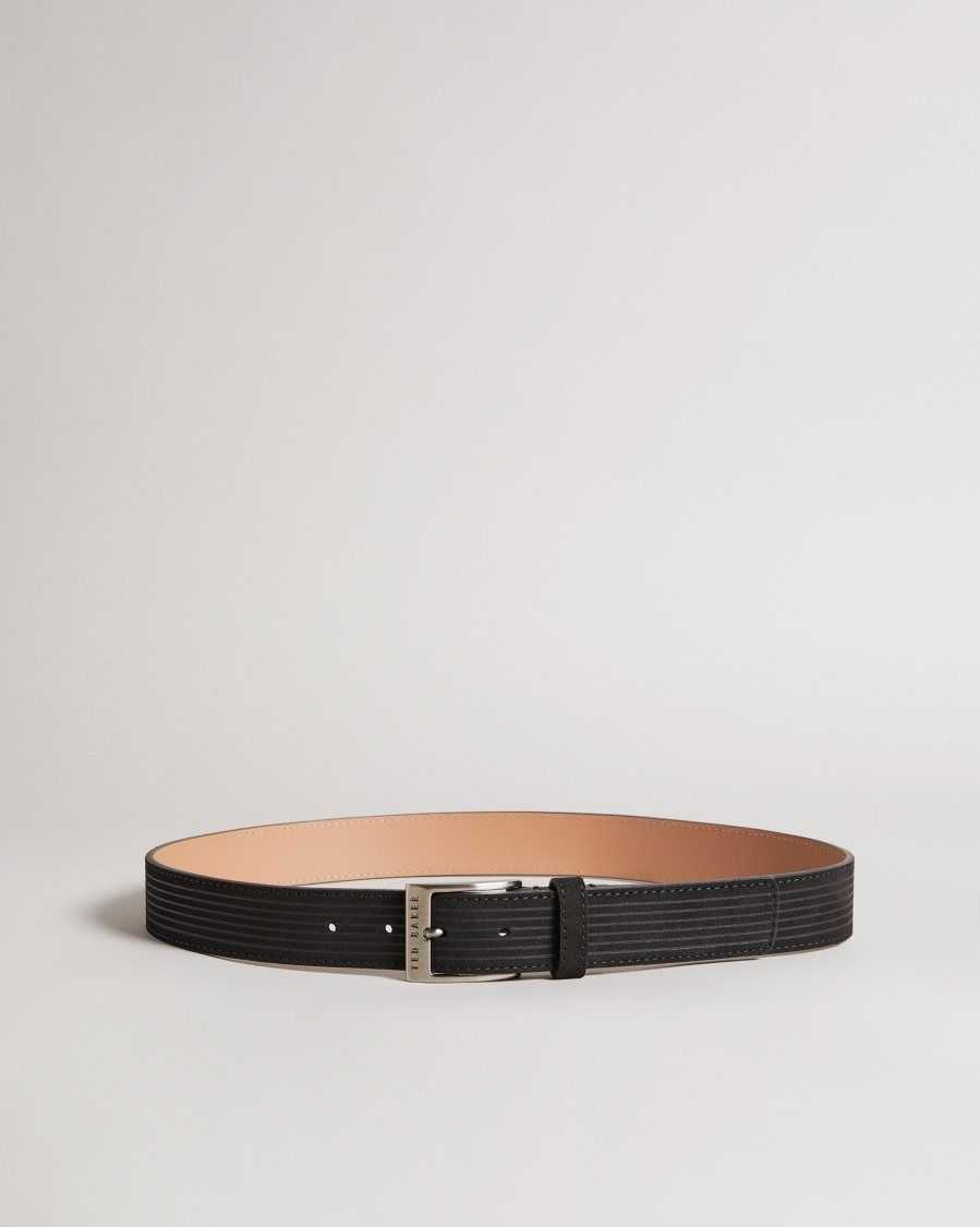 Ted Baker Tible Corduroy Suede Belt Black | 3709825-CY