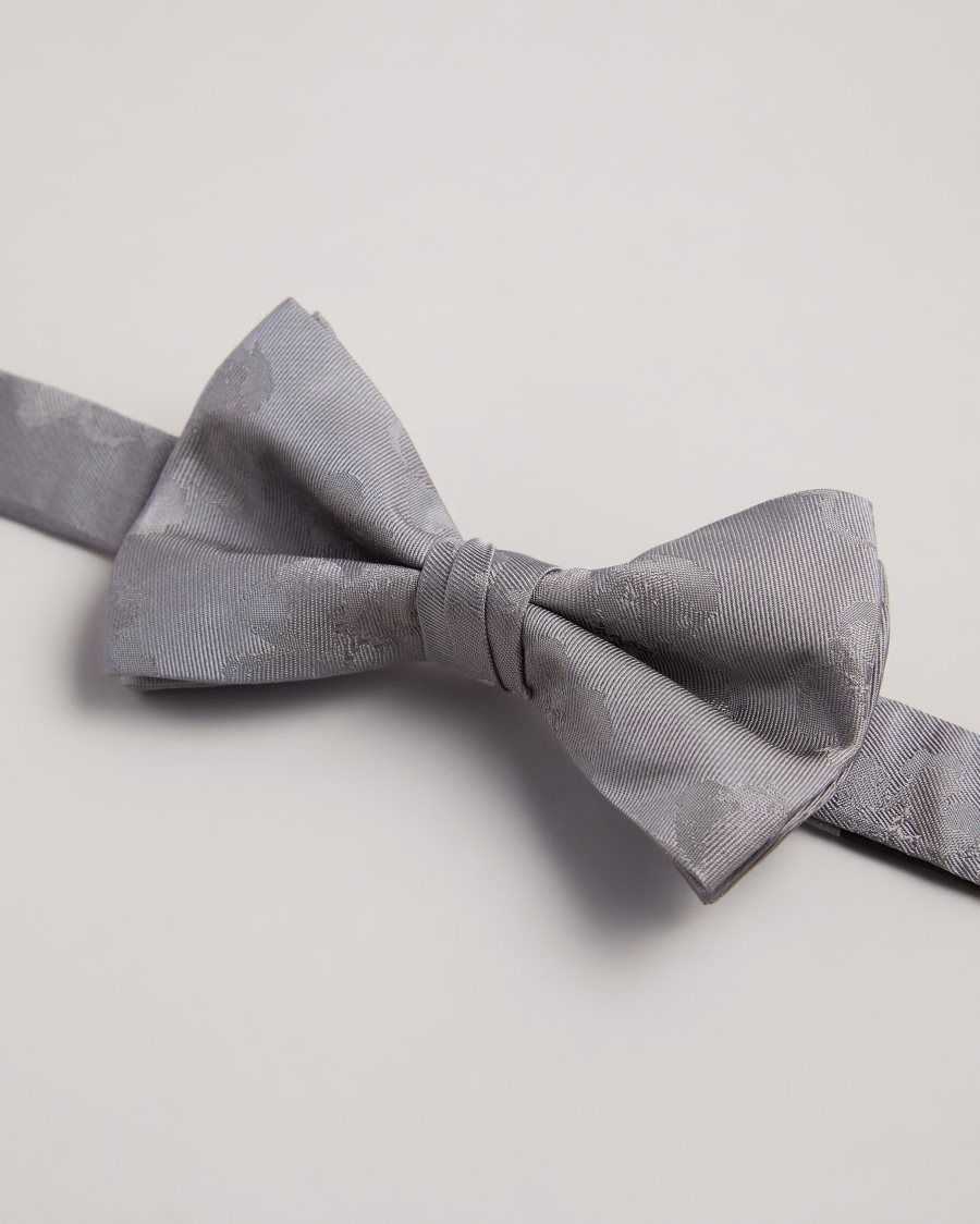 Ted Baker Tierel Magnolia Jacquard Bowtie Silver | 4385296-JH